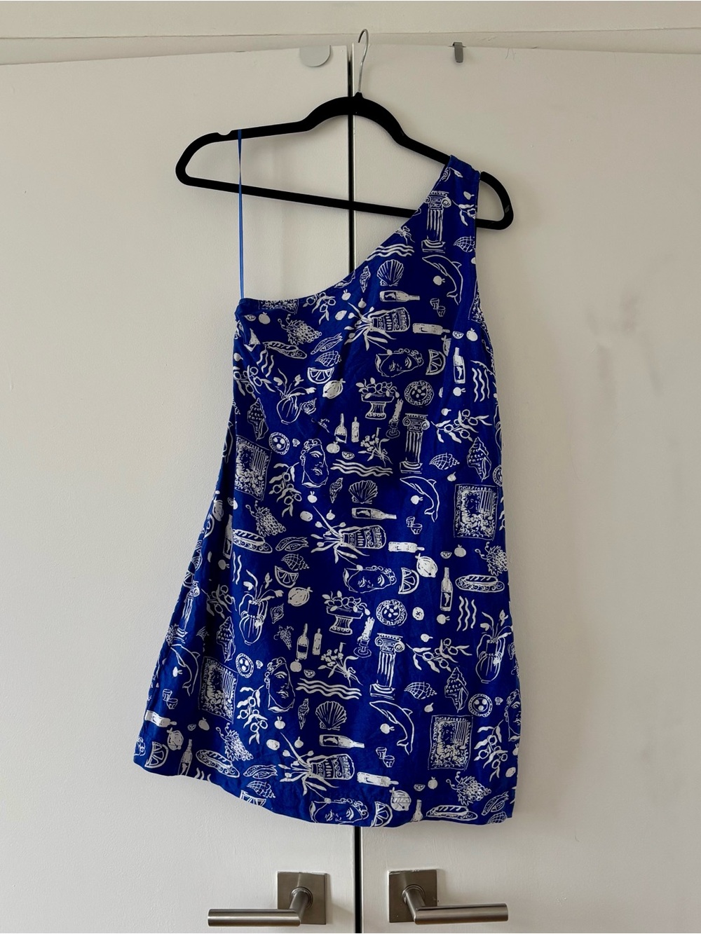 Lisa Says Gah Blue One Shoulder Dress